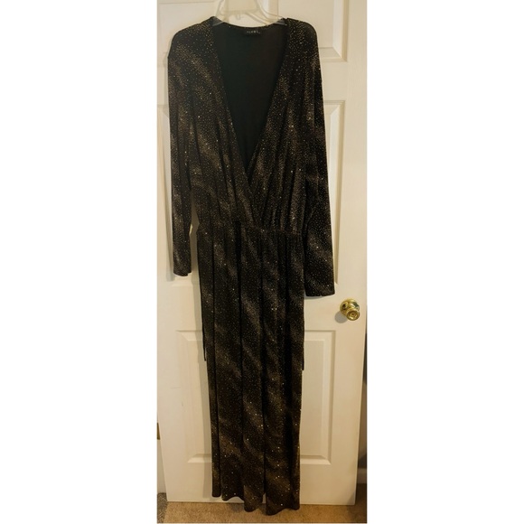 ASOS full length with gold sequins formal dress - Picture 3 of 7